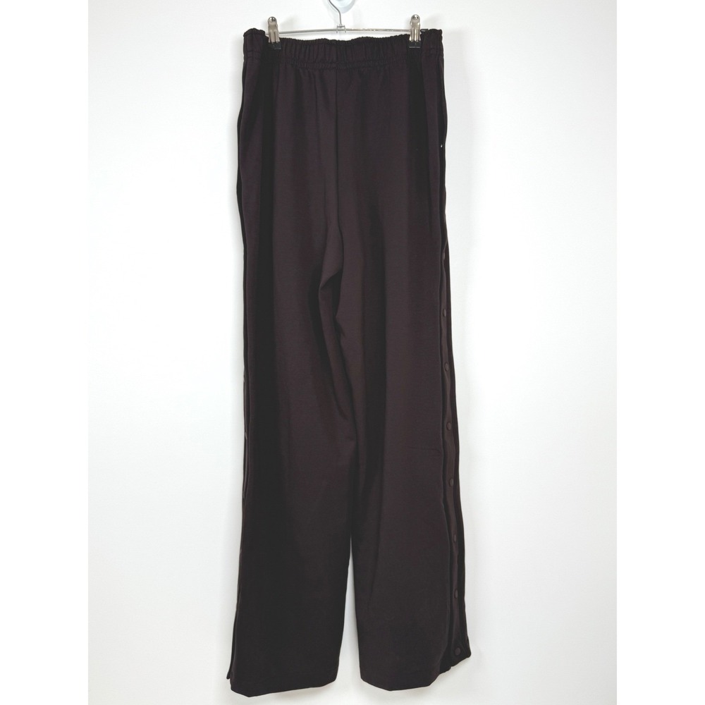 NikeSKIMS Matte Tricot Pants Women's Small Side Snap Wide Leg Dark Roast New - Picture 4 of 11